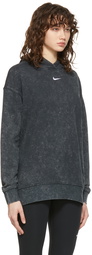 Nike Black Wash Fleece Sportswear Essential Hoodie