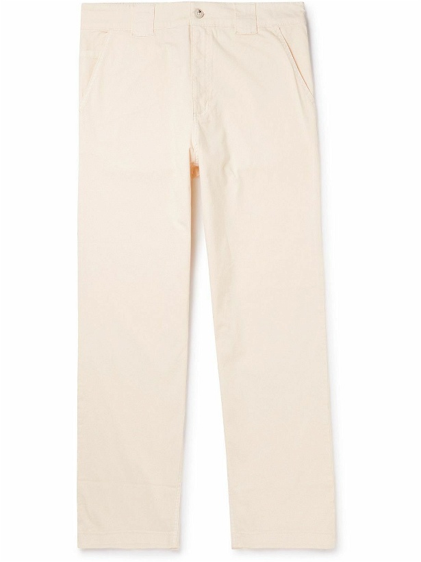 Photo: Ninety Percent - Straight-Leg Garment-Dyed Organic Cotton-Blend Twill Chinos - Neutrals