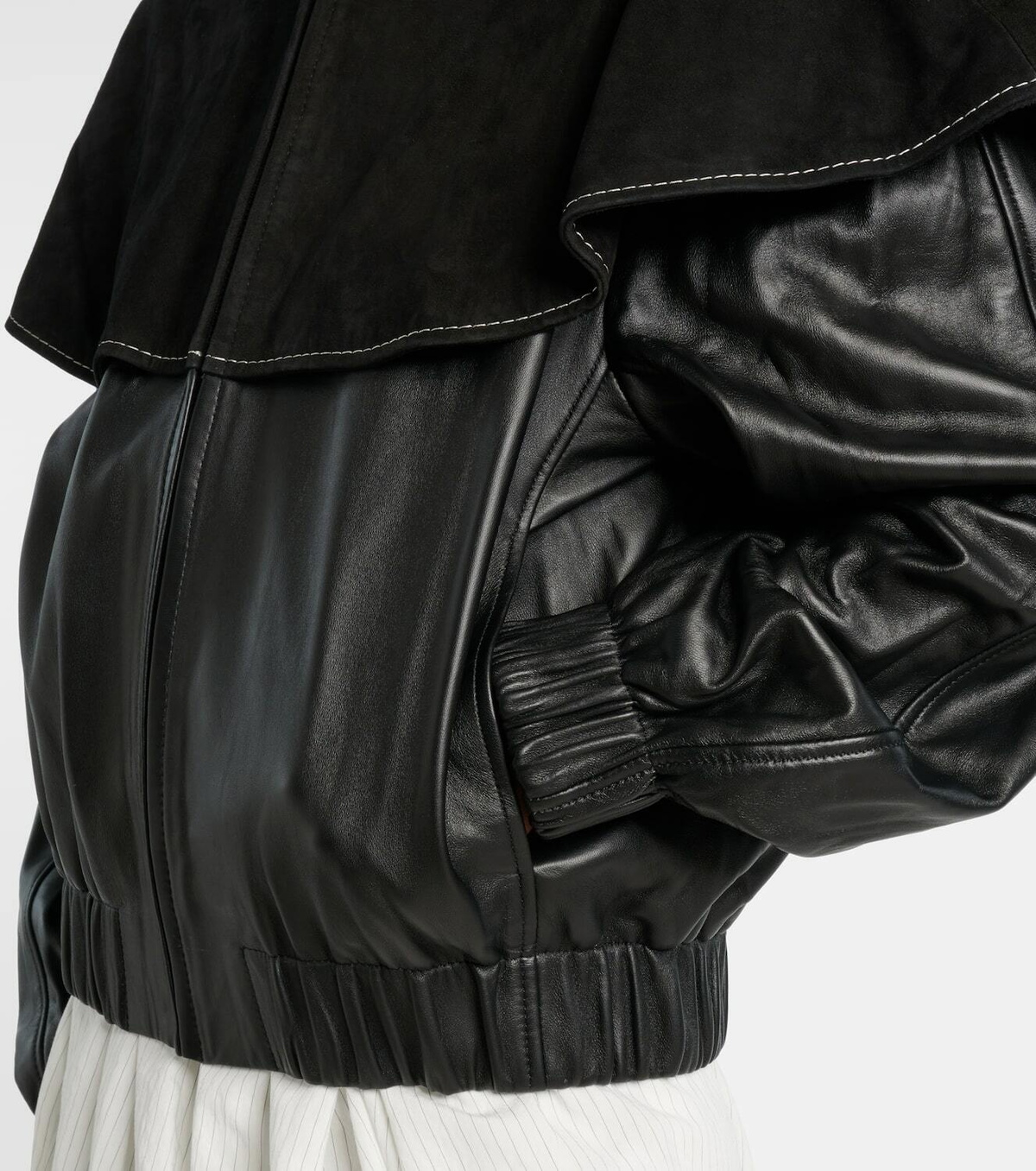 JW Anderson Caped leather jacket