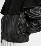 JW Anderson Caped leather jacket