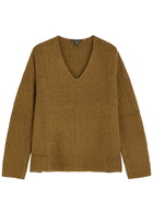 Eileen Fisher Ribbed Cotton-blend Jumper Gold