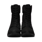 Yohji Yamamoto Black Mesh Lace-up Sneakers