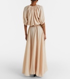 Patou Striped maxi skirt