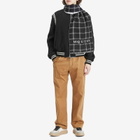 Alexander McQueen Men's Check Scarf in Black/Ivory 