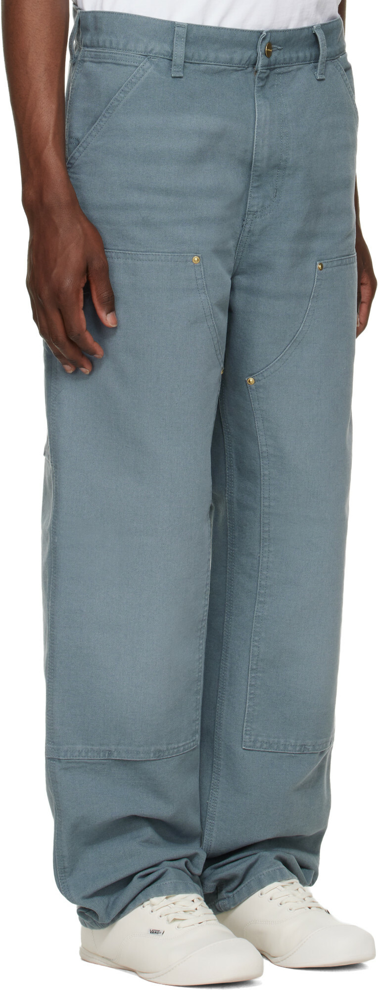 Carhartt Work In Progress Blue Double Knee Trousers