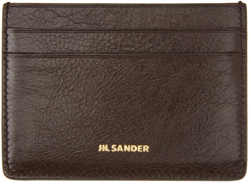 Jil Sander Brown Credit Card Holder Jil Sander