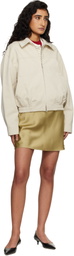Dunst Beige Collared Blouson Jacket