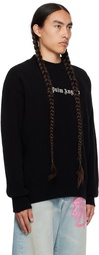 Palm Angels Black Embroidered Sweater