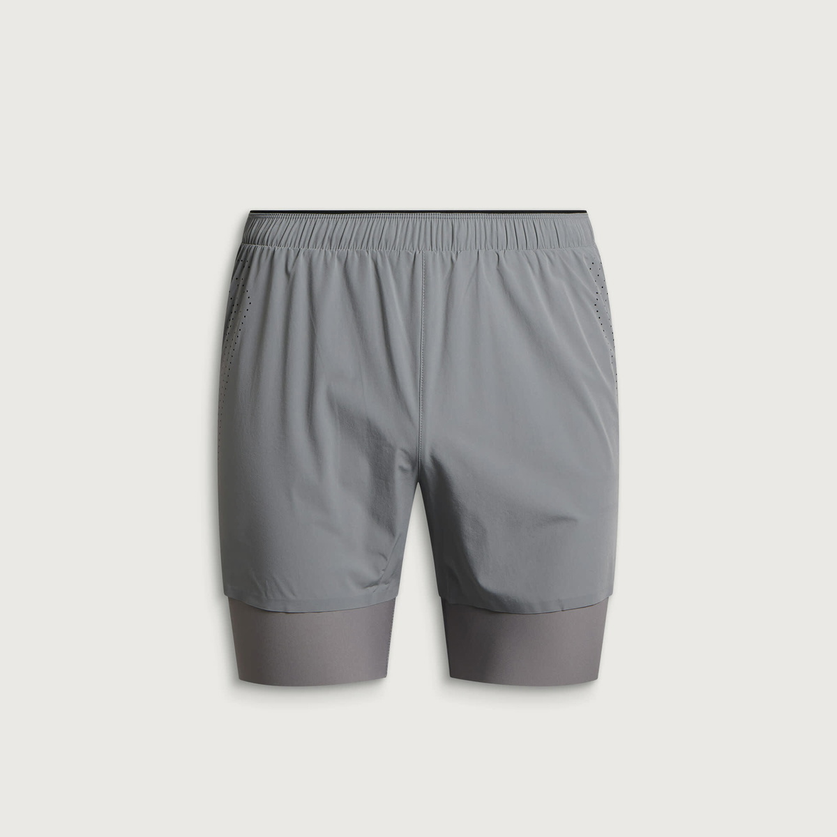 SOAR Men's Dual Run Shorts in Silver Grey