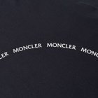 Moncler Men's Long Sleeve Macro Logo T-Shirt in Navy
