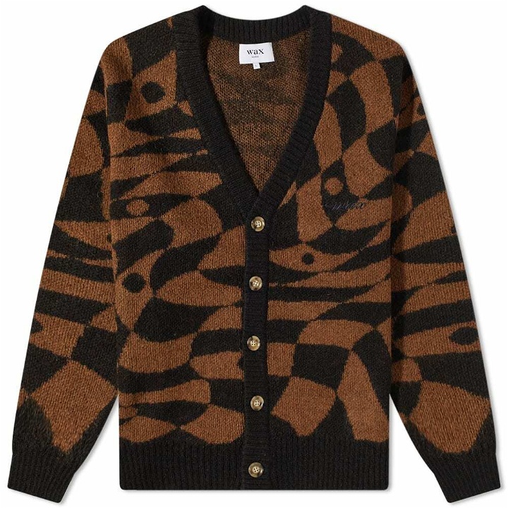 Photo: Wax London Men's Schill Patterned Cardigan in Brown And Black