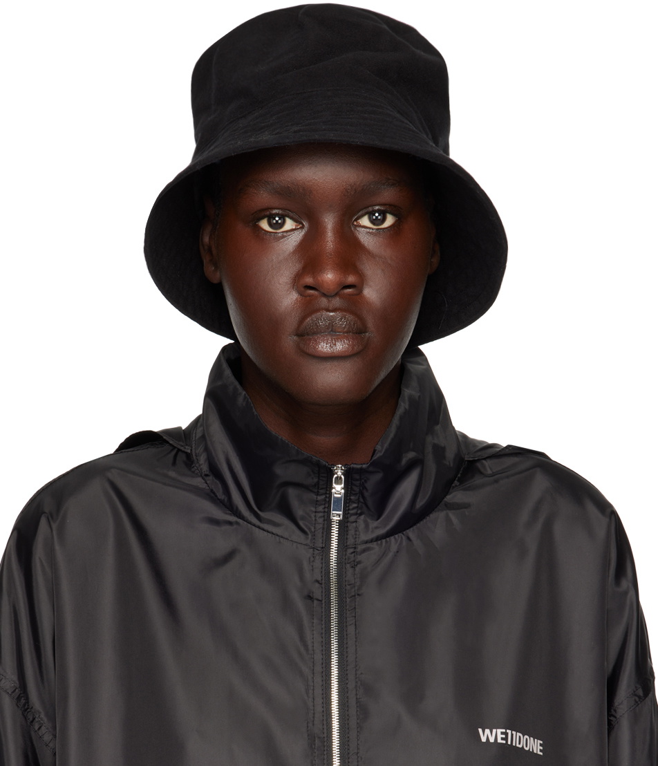 Engineered Garments Black Quilted Brim Bucket Hat