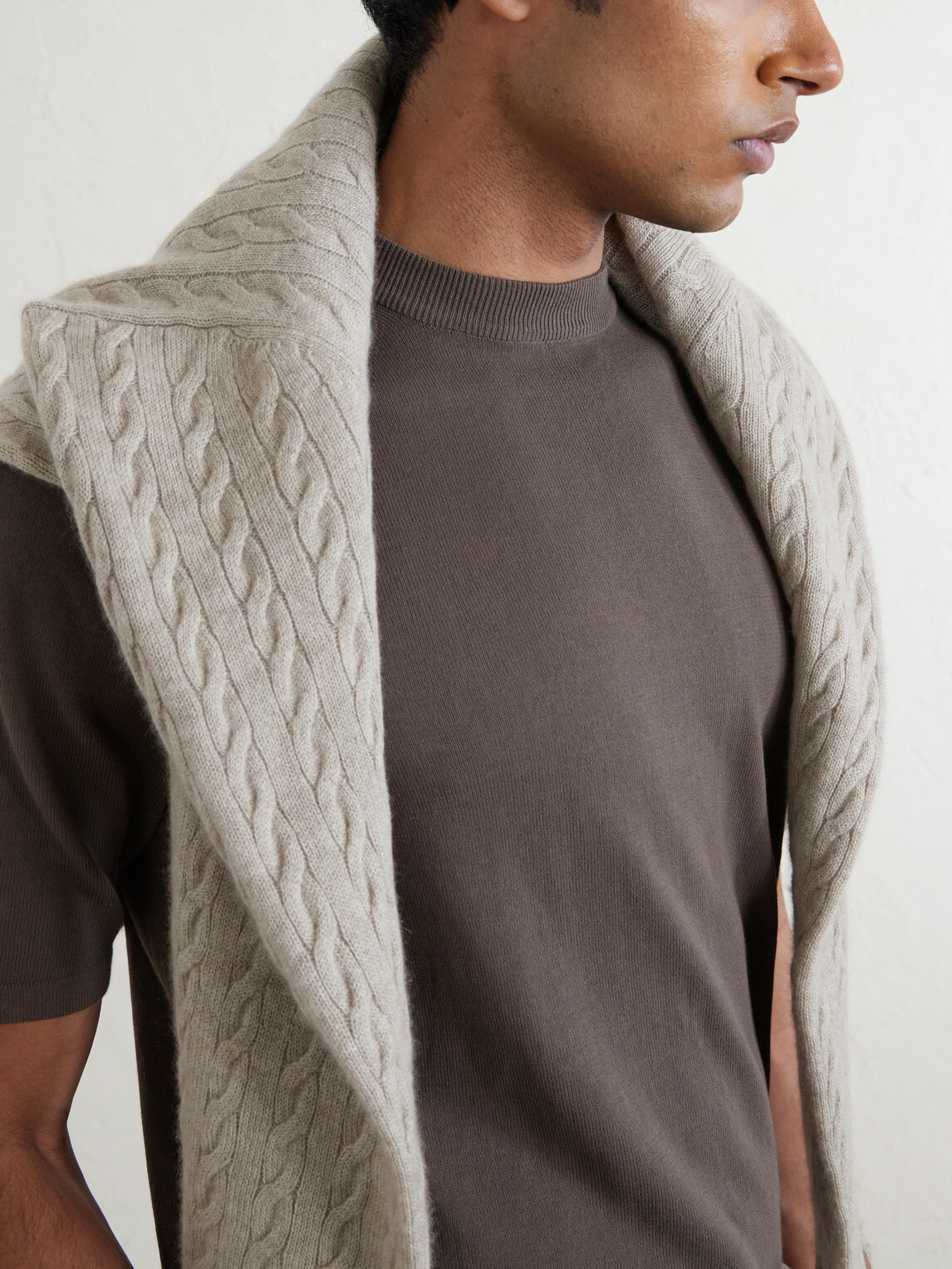 De Petrillo - Knitted Cotton T-Shirt - Brown