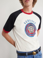 Versace - Logo-Print Cotton-Jersey T-Shirt - White