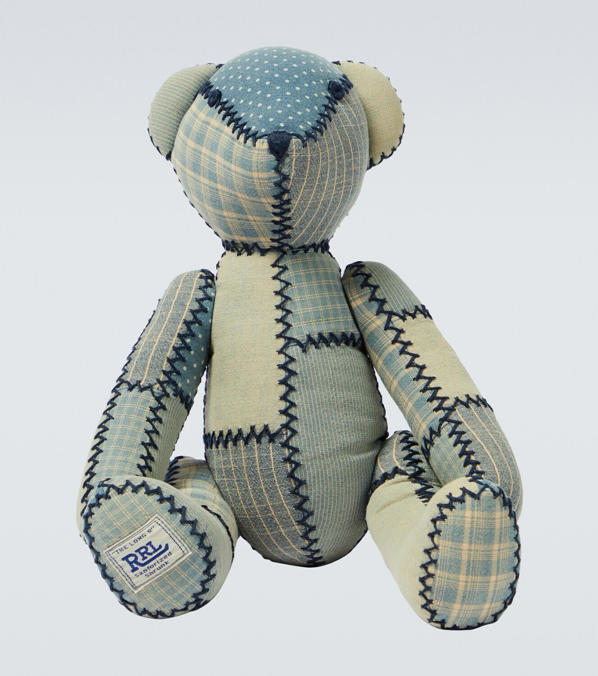 RRL Cotton patchwork bear