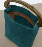 Dries Van Noten Crisp Mini suede top-handle bag