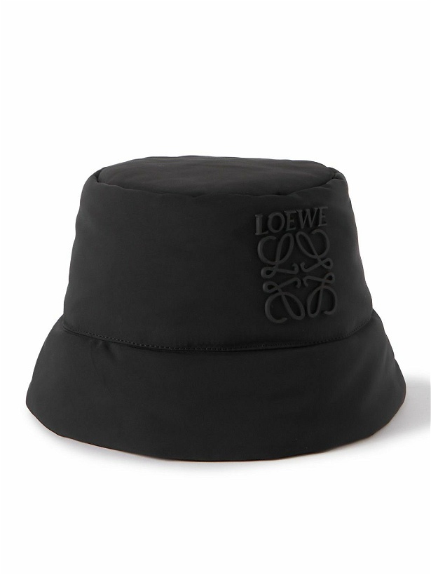 Photo: LOEWE - Logo-Appliquéd Padded Nylon Bucket Hat - Black