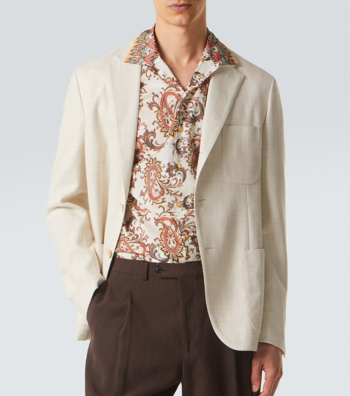 Etro Cotton and wool blazer