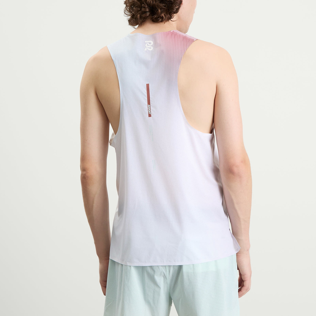 Bandit Men's Vento Singlet in Striated Gradient/Minty Blue Multi