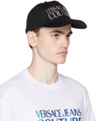 Versace Jeans Couture Black Logo Appliqué Cap