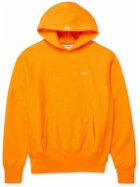 Abc. 123. - Logo-Detailed Cotton-Blend Jersey Hoodie - Orange