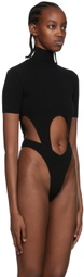Mugler Black Cutout Bodysuit