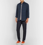 McQ Alexander McQueen - Checked Slub Cotton Shirt - Men - Blue