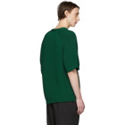 Dries Van Noten Green Knit Native Short Sleeve Sweater