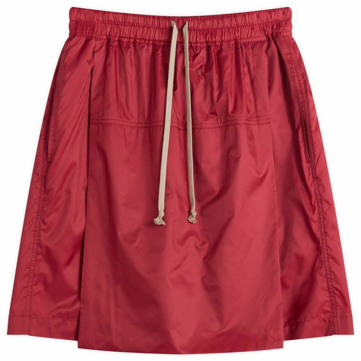 Photo: Rick Owens x Moncler Kiltshorts Drawstring Shorts in Carnelian