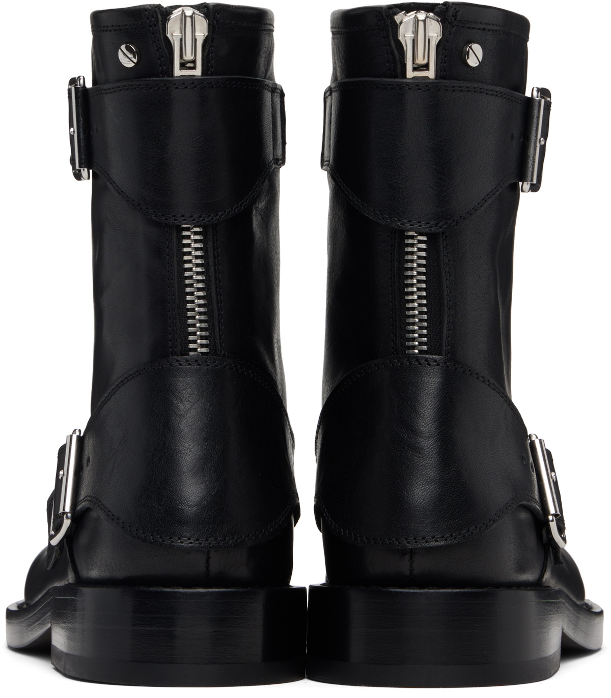 Ann Demeulemeester Black Eero Ankle Biker Boots