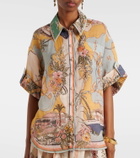 Zimmermann Tallow floral ramie shirt