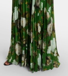 Erdem Belted floral gown