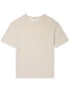 OFFICINE GÉNÉRALE - Striped Cotton and Linen-Blend Jersey T-Shirt - Neutrals