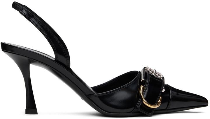 Photo: Givenchy Black Voyou Slingback Heels