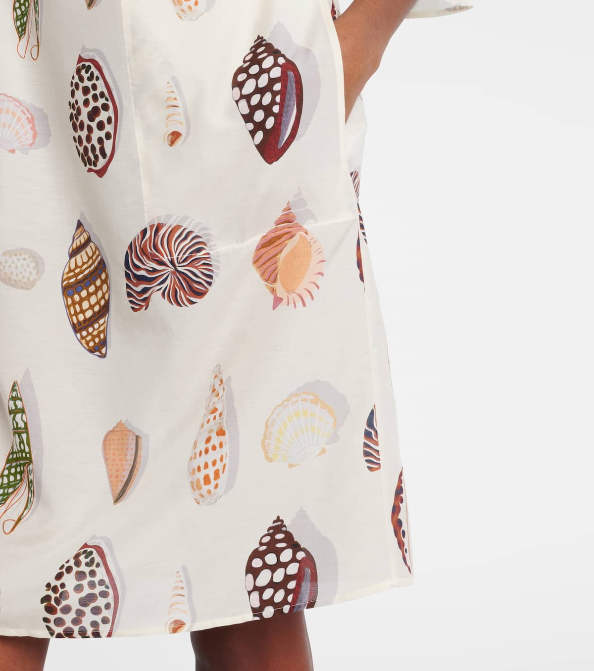 Eres Creme printed coton and silk minidress