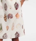 Eres Creme printed coton and silk minidress