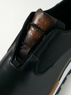 Berluti - Fast Track Torino Leather and Shell Sneakers - Black