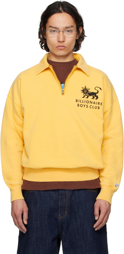 Photo: Billionaire Boys Club Yellow Lion Quarter Zip Sweatshirt