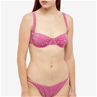 House Of Sunny Women's Clarity Embellished Bikini in Pink Sapphire