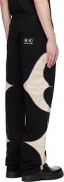 Thug Club Black & White TC Leather Denim Jeans