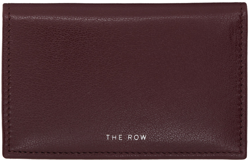 The Row Burgundy Two Card Holder