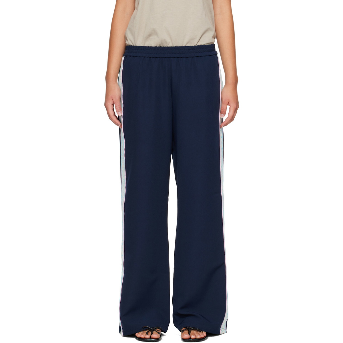 Sandy Liang Navy Broome Lounge Pants