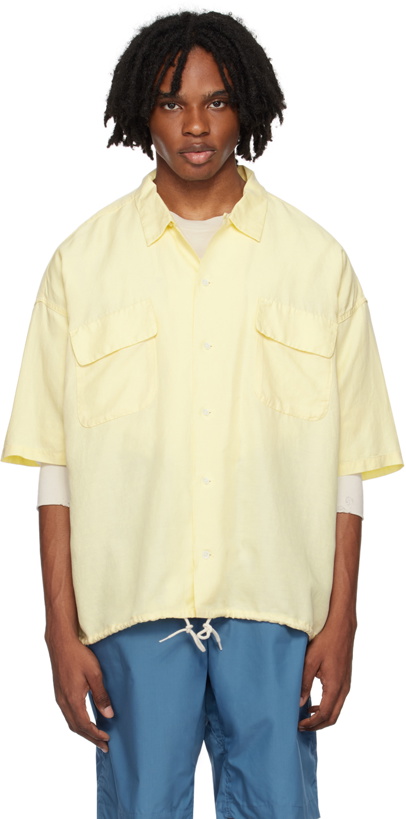 Photo: nanamica Yellow Open Collar Shirt