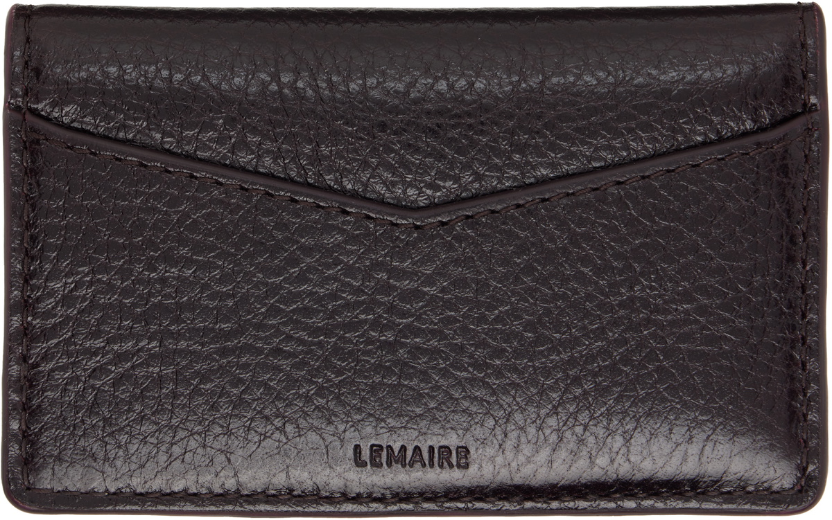 LEMAIRE Brown Gear Pocket Organizer Card Holder