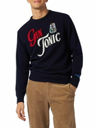 MC2 Saint Barth Man Crewneck Sweater With Gin Tonic Jacquard