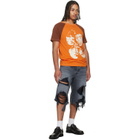 COÛT DE LA LIBERTÉ Orange Ty Cout Raglan Colorblock Print T-shirt