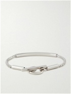 SAINT LAURENT - Logo-Engraved Silver-Tone Chain Bracelet - Silver