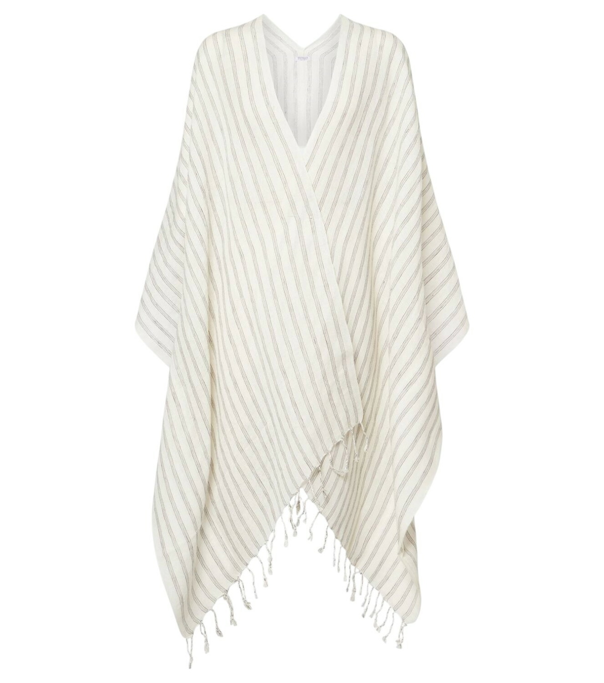 Poncho Femme Brunello Cucinelli - Lin Mélangé, Couleur Os, Taille Unique, Neuf Avec étiquettes