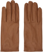 Dries Van Noten Tan Soft Leather Gloves