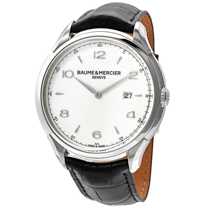 Photo: Baume et Mercier Clifton Date Silver Dial 45 mm Mens Watch 10419